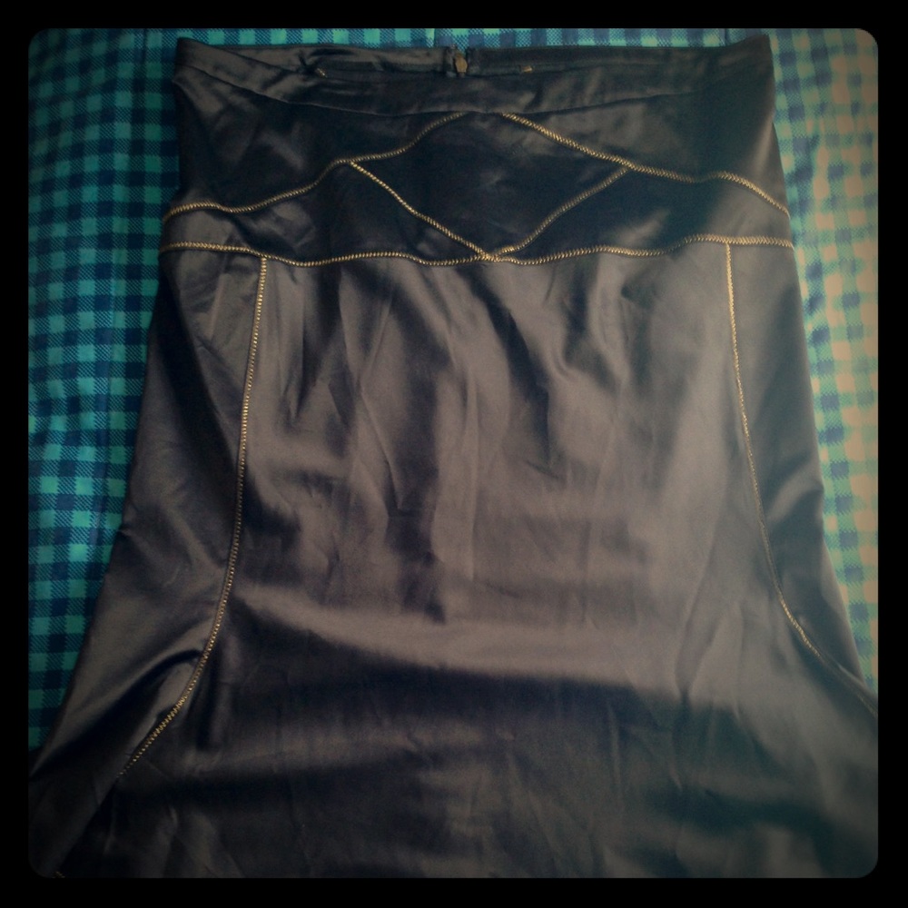 Black 100% silk Roberto Cavalli Skirt